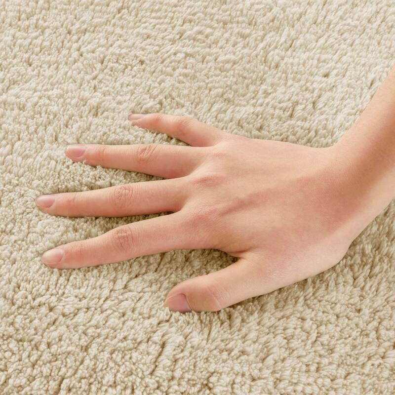 1 PCS 24x60"Tufted 3000 GSM Reversible Bath Rug Natural - 5' x 2'