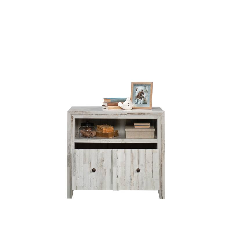 Wood Lateral File with Clutter-Free Design, White