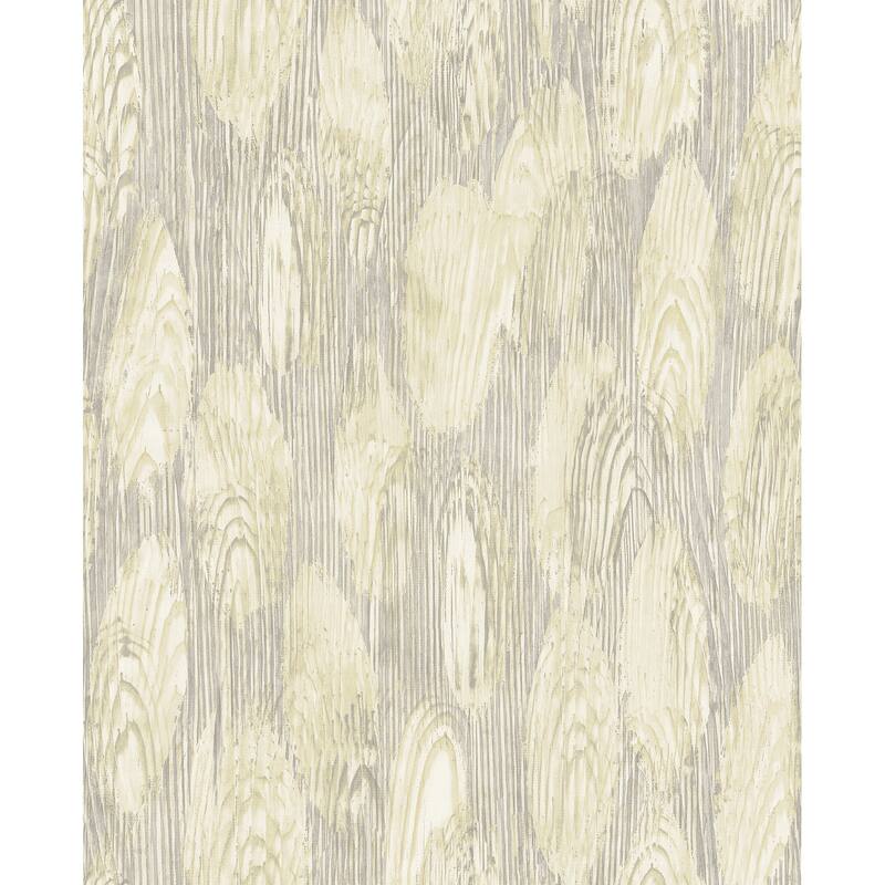 A-Street Prints Monolith Light Yellow Abstract Wood Wallpaper