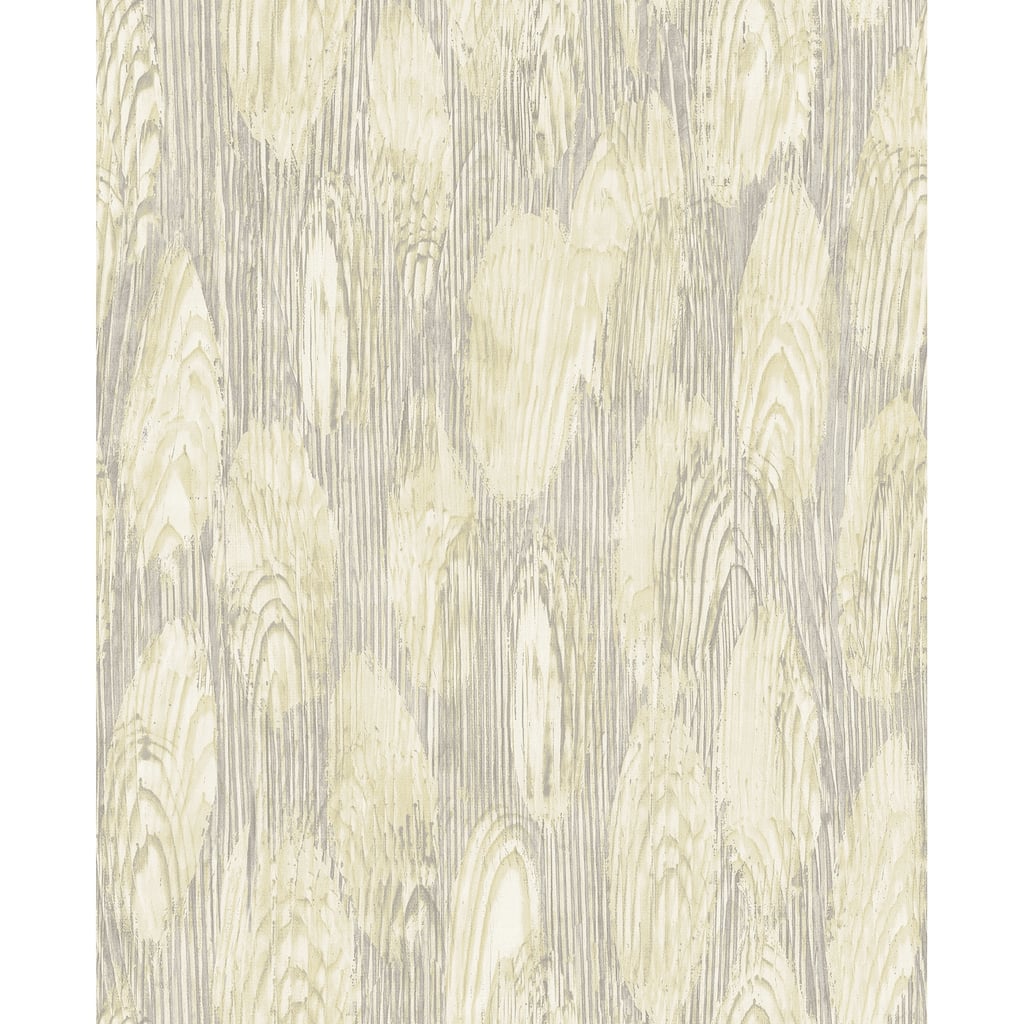 A-Street Prints Monolith Light Yellow Abstract Wood Wallpaper