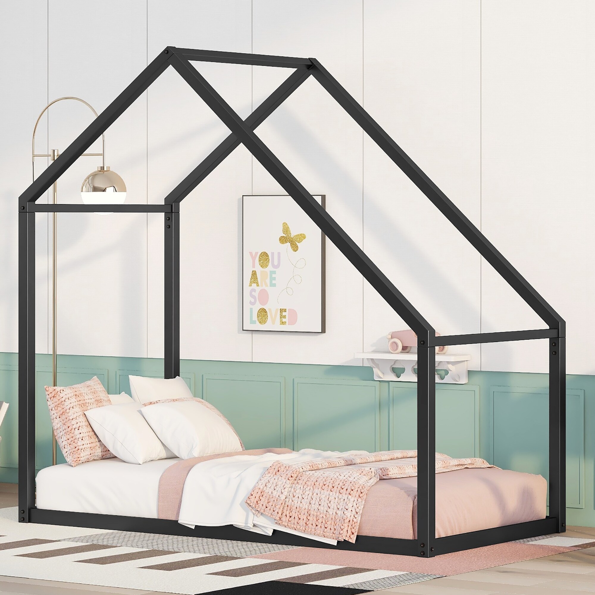 Twin Size Metal House Bed Kids Bed On Sale Bed Bath Beyond