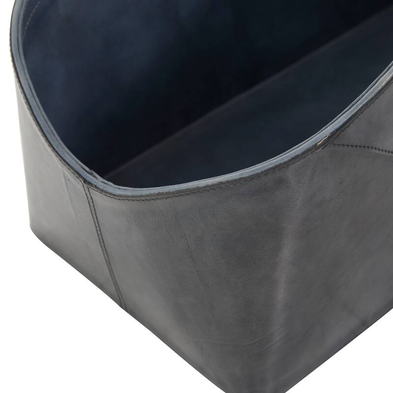 Leather Modern Magazine Holder - 16 x 23 x 12