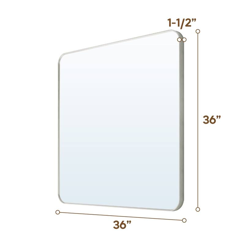 Modern Bathroom Rectangular Wall Mounted Anodized Aluminum Framed Vanity Mirror