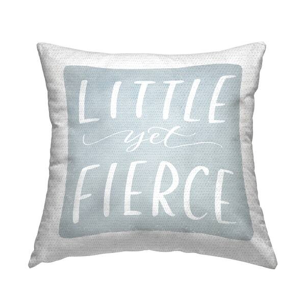 slide 2 of 7, Stupell Little Yet Fierce Blue Nursery Printed Outdoor Throw Pillow Design by MakeWells