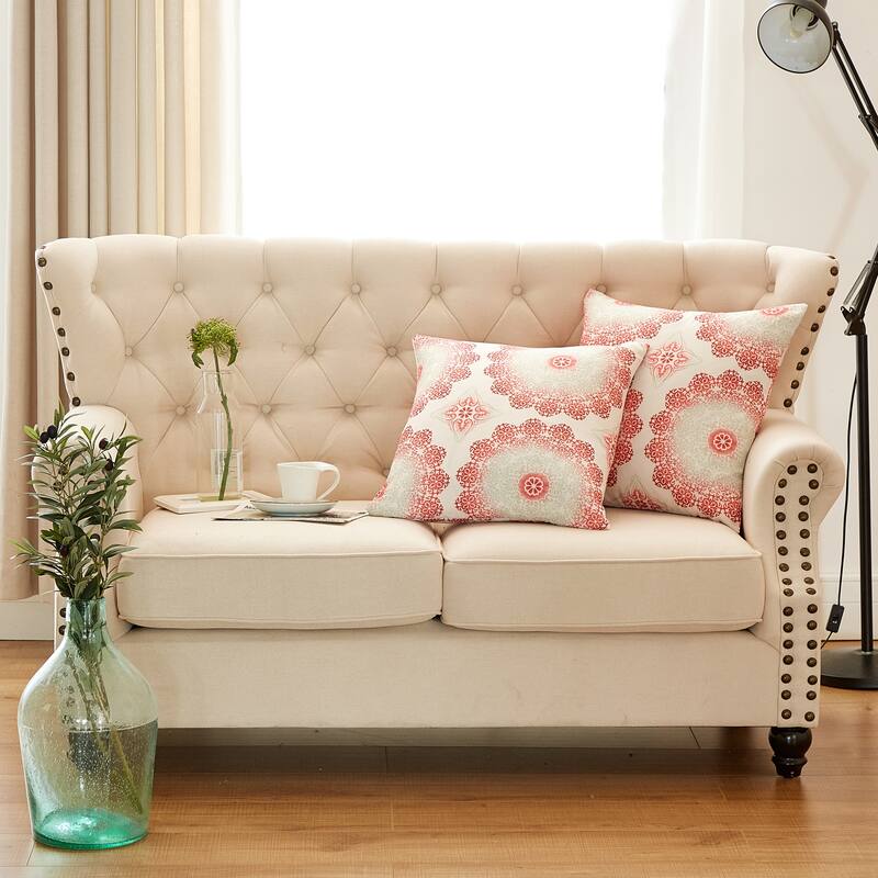 Delia Printed Pillow Shell 2 Piece Set, NO INSERT