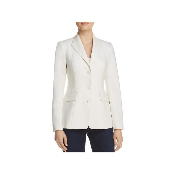 Shop Theory Womens Riding Jacket ThreeButton Blazer Wool Mixed Media