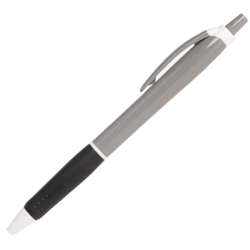 Paper Junkie 100 Pack Gray/Black Retractable Ballpoint Pens, Black Ink for School, Office, Journals, Notebooks