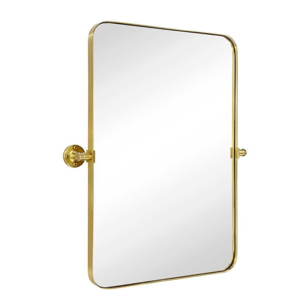 TEHOME Aura Jonathan Rectangle Pivot Tilt Metal Wall Mirror