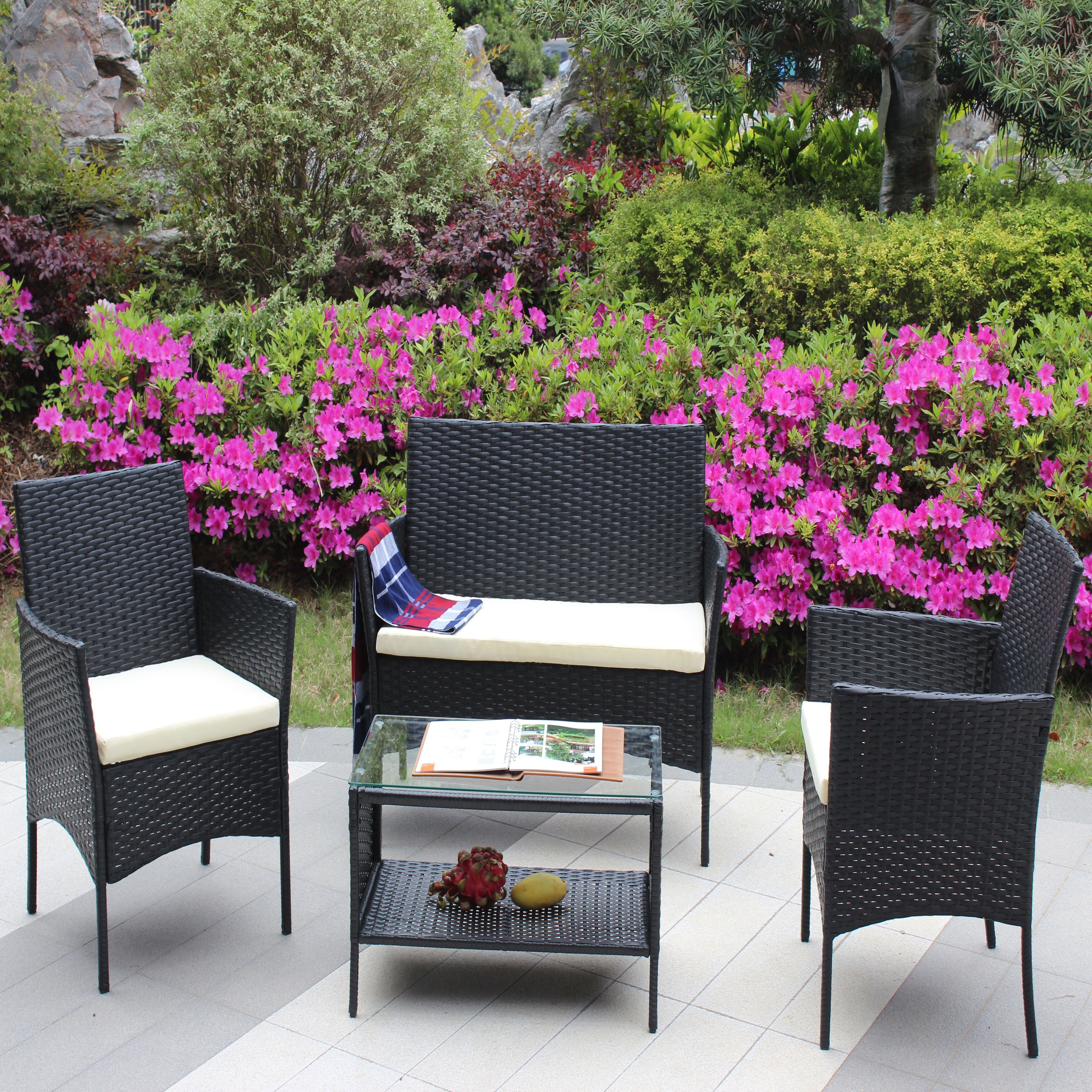 Rattan 4 sales seater set