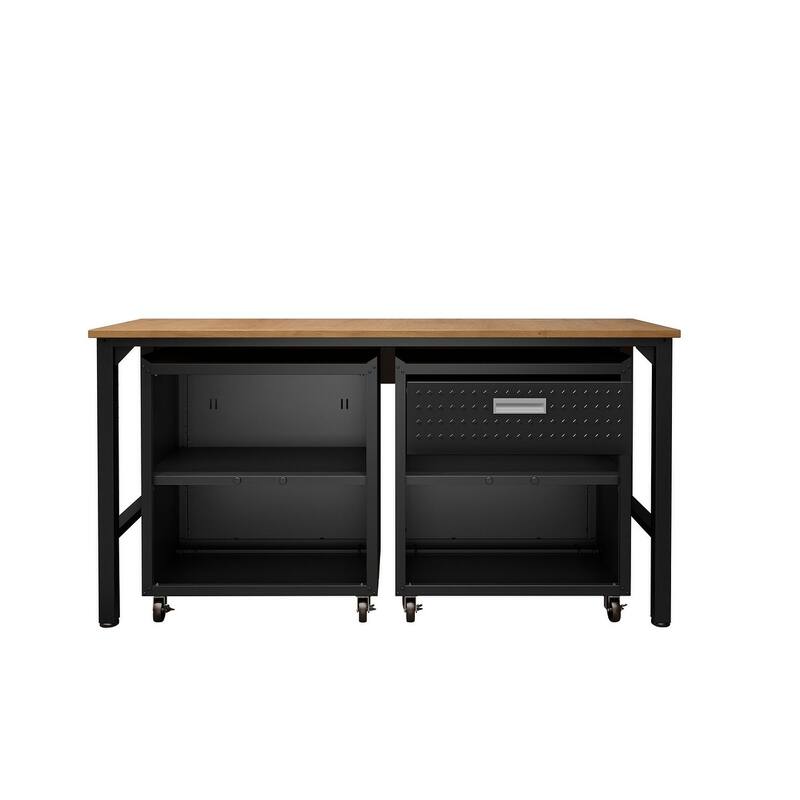 3-Piece Fortress Mobile Space-Saving Garage Cabinet and Worktable 2.0