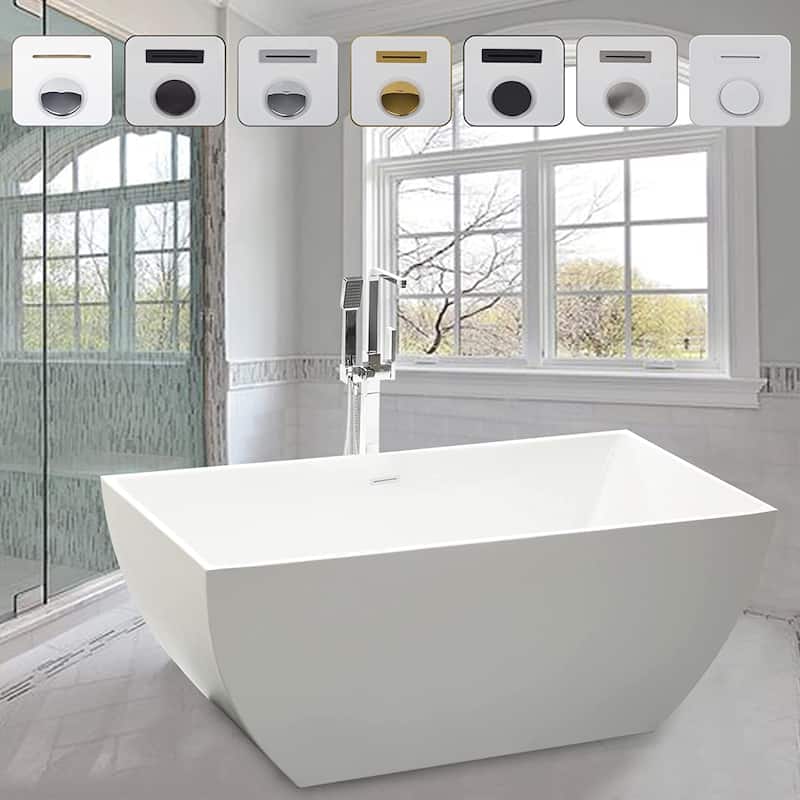 Vanity Art 67" Freestanding Acrylic Bathtub