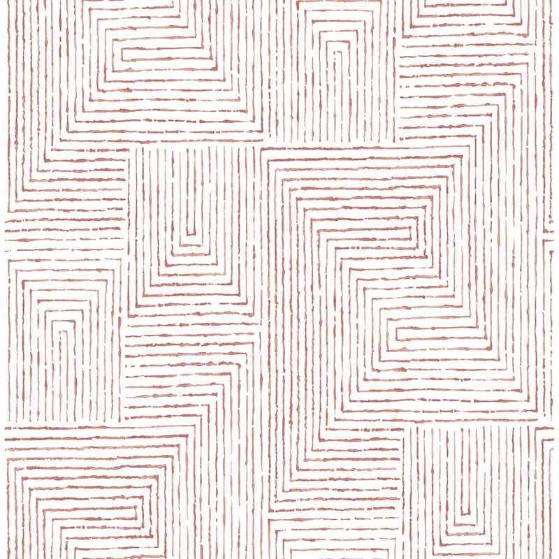 Scott Living Merritt Red Geometric Wallpaper