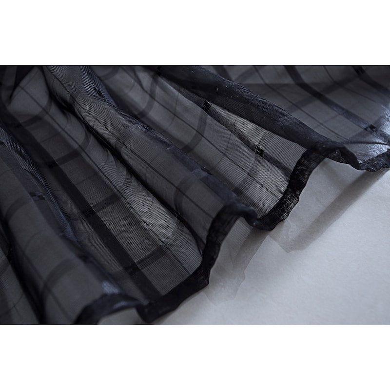 Wanda Striped Box Voile Single Grommet Curtain Panel - (1x) 54 x 90 in.