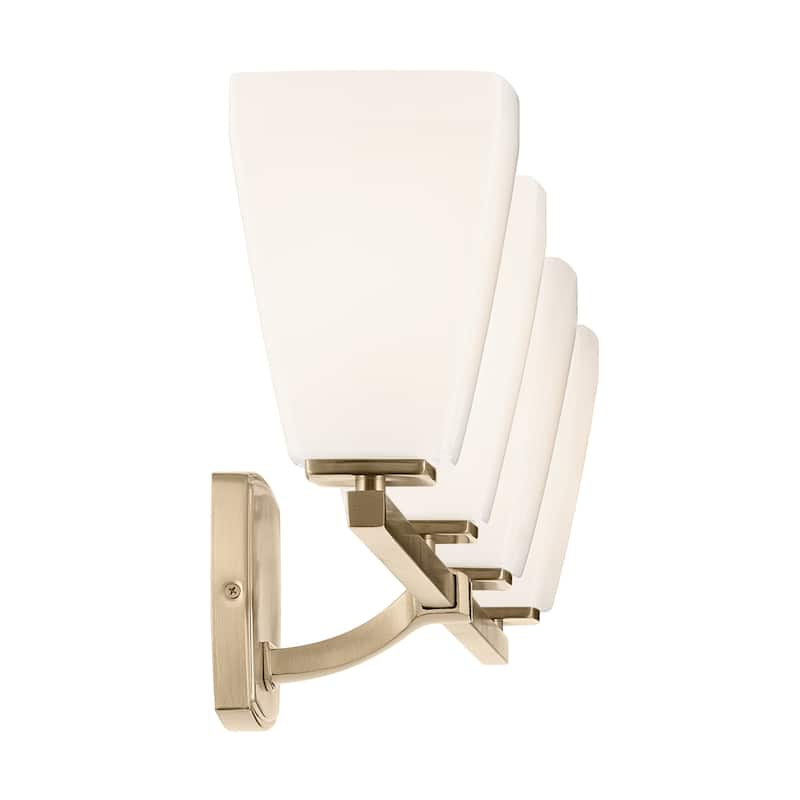 Kichler Lighting Marant 33.25" 4-Light Vanity Light with Opal Glass in Champagne Bronze
