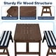 preview thumbnail 8 of 8, Gymax Kids Picnic Table Outdoor Wooden Table & Bench Set w/ Removable