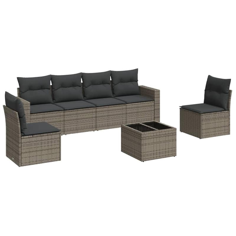 vidaXL Garden Sofa Set Grey - 21.7 x 21.7 x 14.6