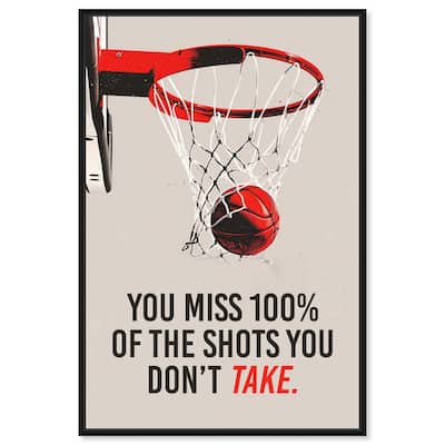 The Shots You Take Hoop Canvas by Art Remedy