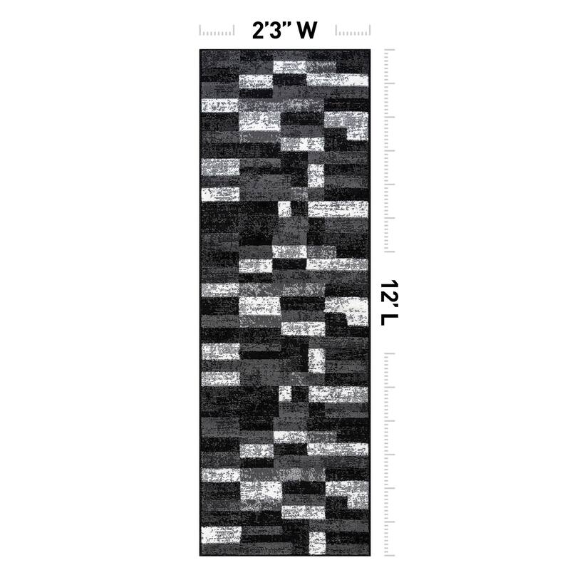 World Rug Gallery Modern Abstract Grid Area Rug