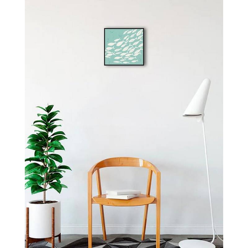 Seaside Style VII Framed Poster - 12 x 12 Inch - Black
