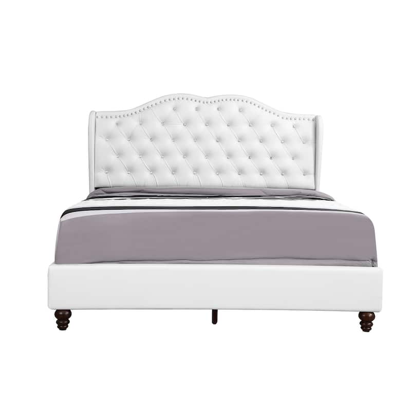 Joy Jeweled Tufted King Panel Bed