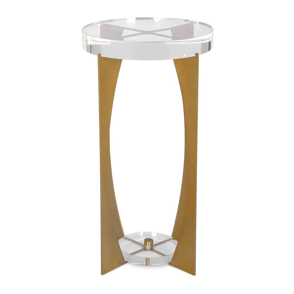 Uttermost Kolkata Brass Accent Table - 13.75" W x 24.00" H x 13.75" D