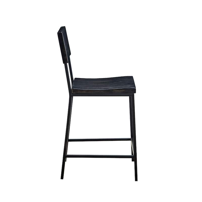 INK+IVY Tacoma Black 24-inch Counter stool