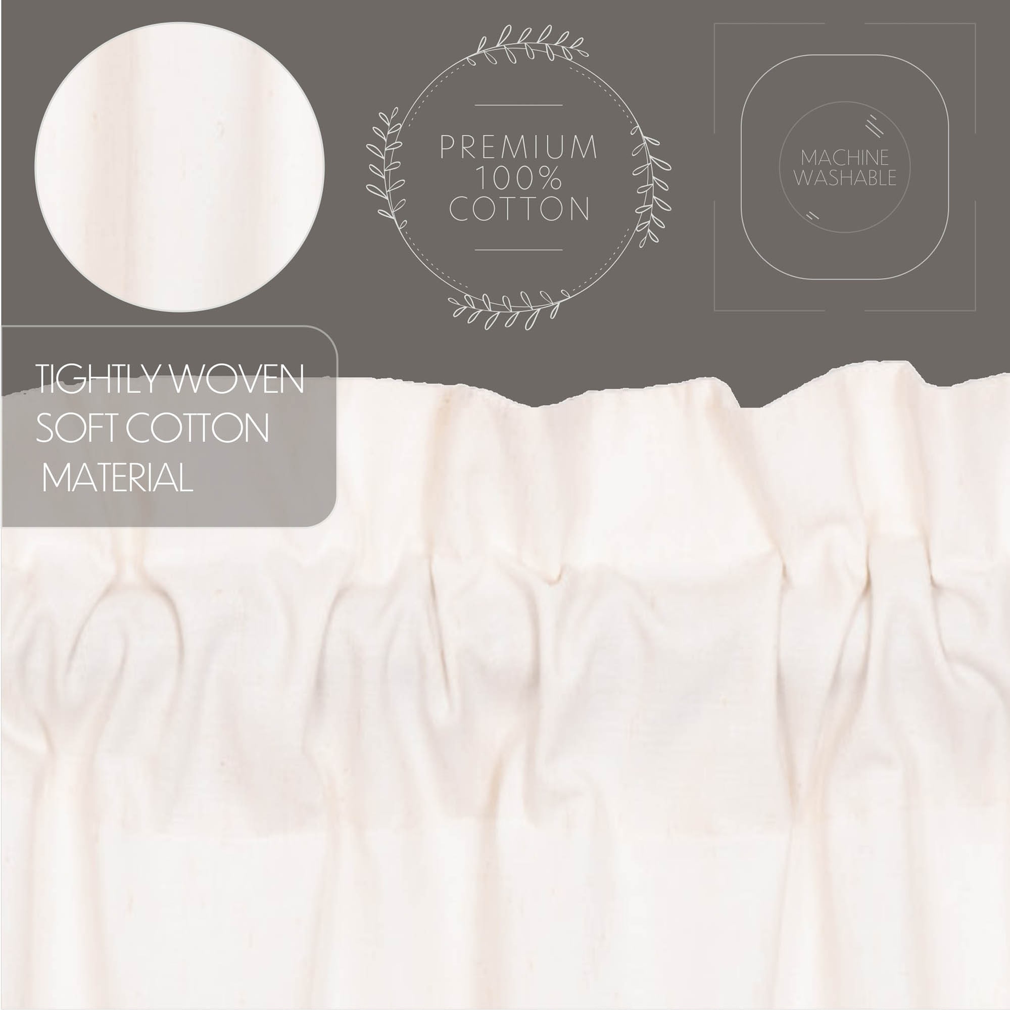 Simple Life Flax Short Panel Set 63x36 in Natural Linen-image