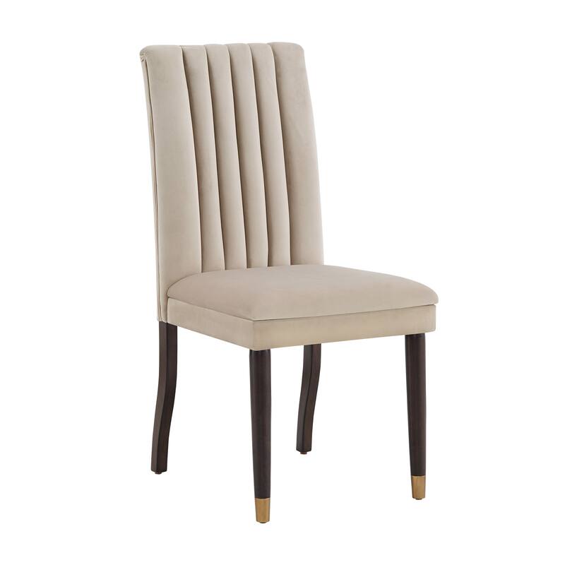 Andrea Velvet Channel Back Dining Chairs (Set of 2) by iNSPIRE Q Modern