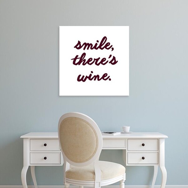 Easy Art Prints Anna Hambly's 'Wine Sentiment III' Premium Canvas Art