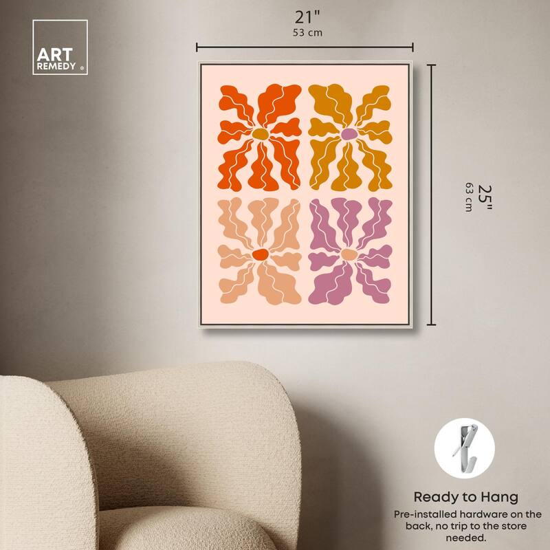 Four Flowers Poster Canvas by Art Remedy