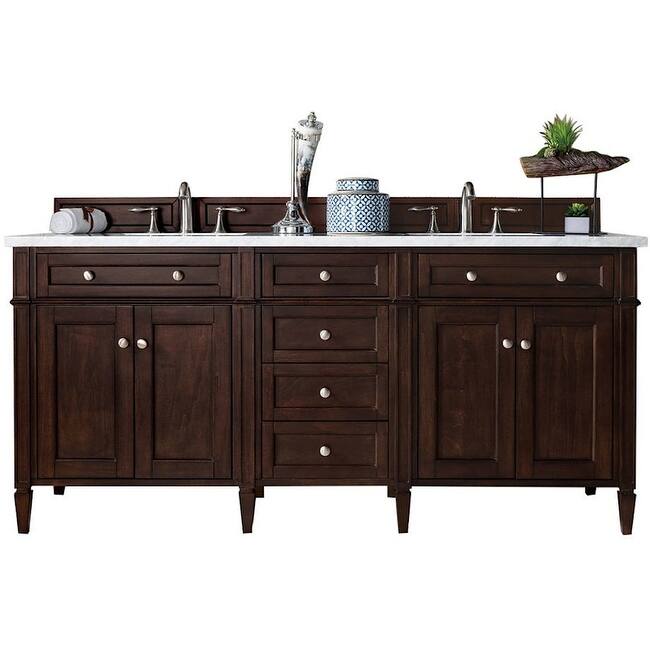 James Martin Vanities 650-V72-FEJP Brittany 72" Free Standing Double - Burnished Mahogany