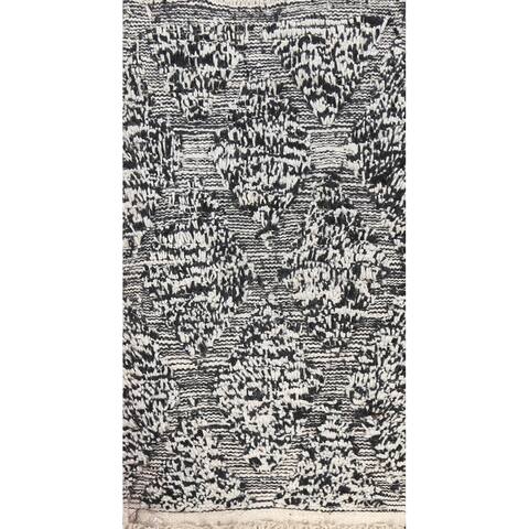 Tribal Moroccan Oriental Wool Area Rug Hand-knotted Decorative Carpet - 2'0" x 3'4"