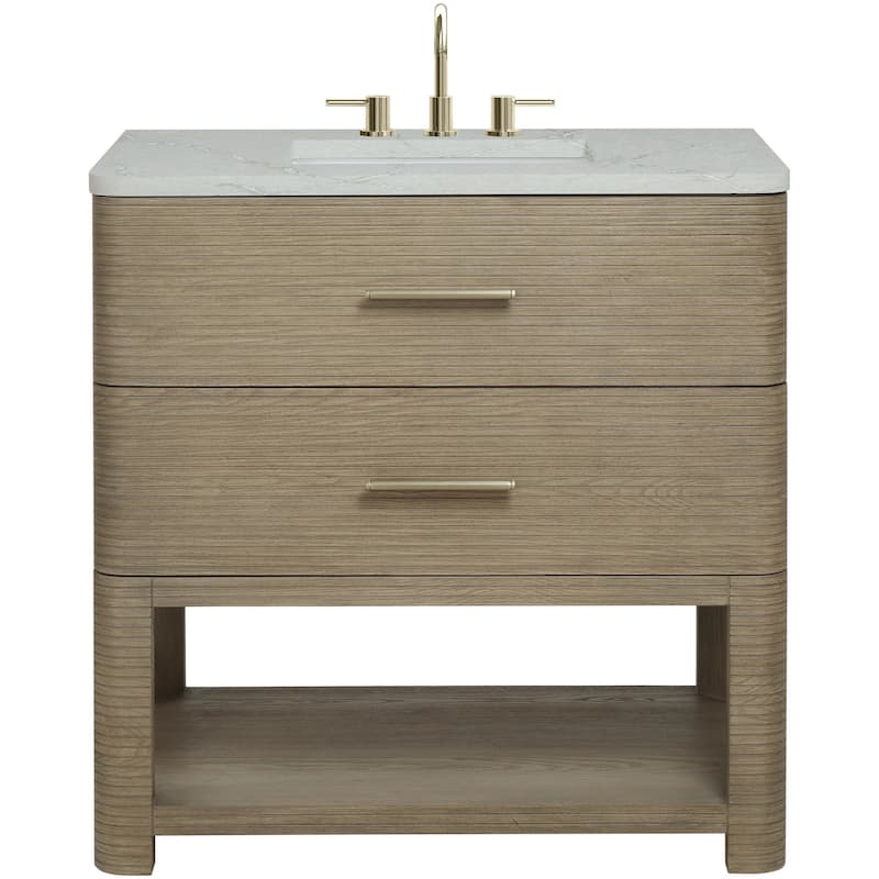 James Martin Vanities D704-V36-WVSL Lucian 36" Free Standing Single - Pebble Oak