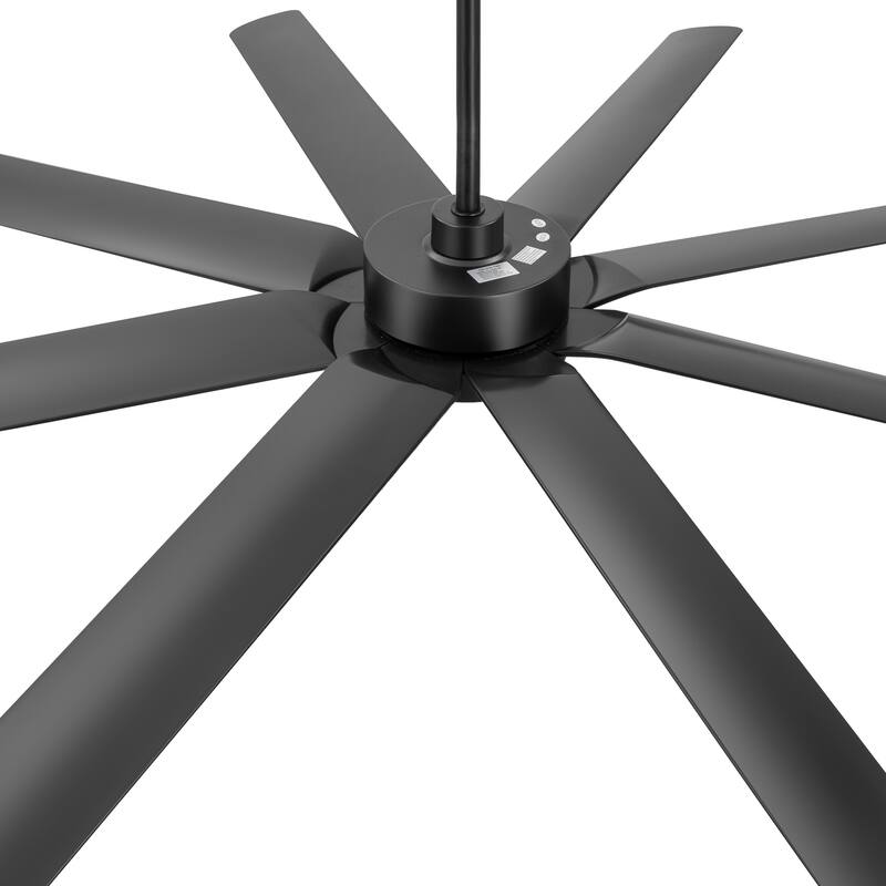 Large 72" 8-Blade Integrated LED Ceiling Fan with Light and Remote