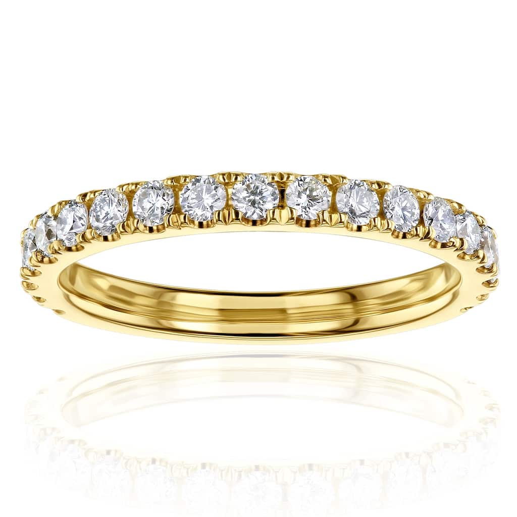 Kobelli Signature Collection Bold Series 0.5 Carat Lab Grown Diamond Solid 14k Gold Half Eternity Ring