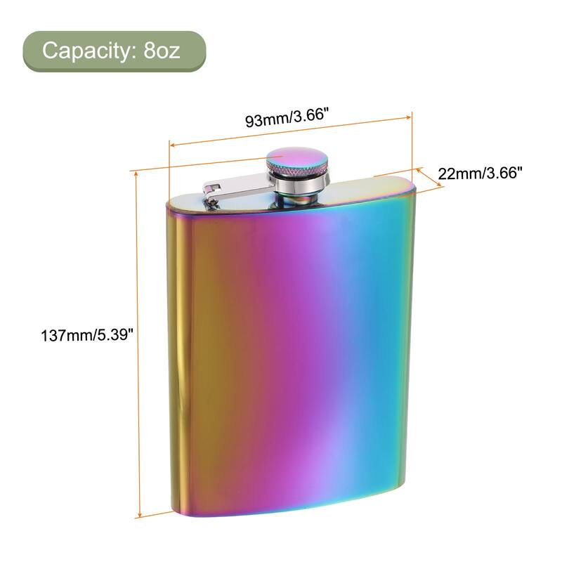 8oz Stainless Steel Hip Flask Set with Cup Funnel for Camping Hiking