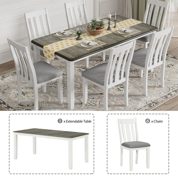 White and gray kitchen table set hotsell