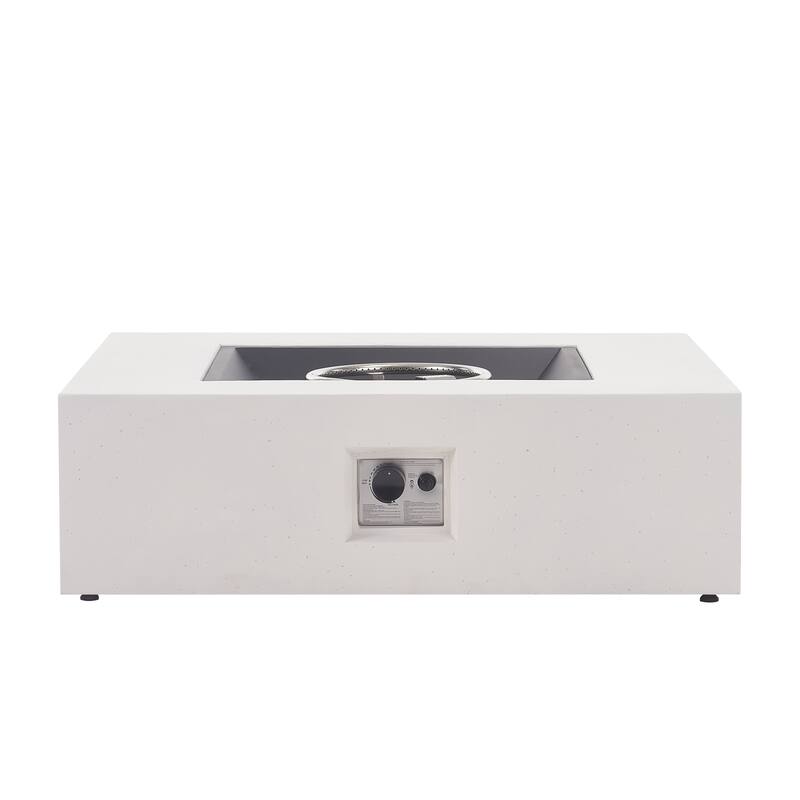 Aidan Outdoor 50,000 BTU Lightweight Concrete Square Fire Pit (No Tank Holder) by Christopher Knight Home