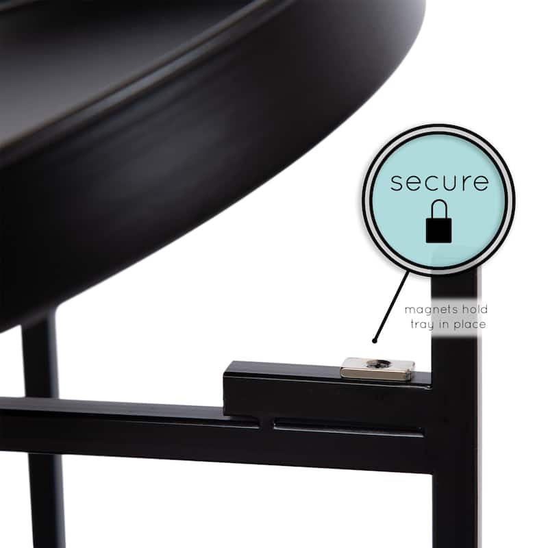 Kate and Laurel Celia Round Metal Bar Cart