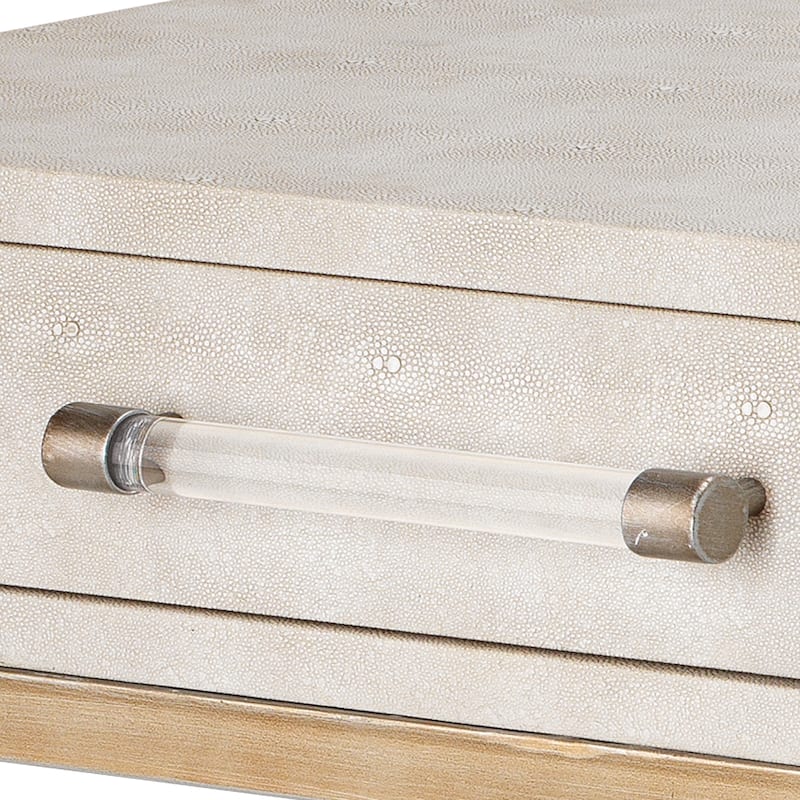 Alden Décor Brayden Faux Shagreen Console