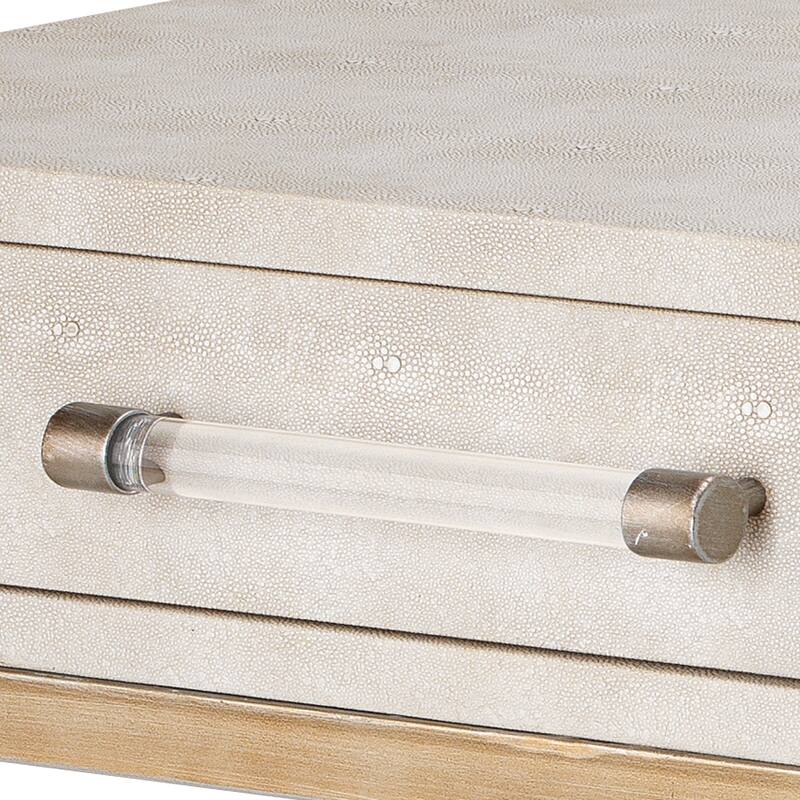 Alden Décor Brayden Faux Shagreen Console