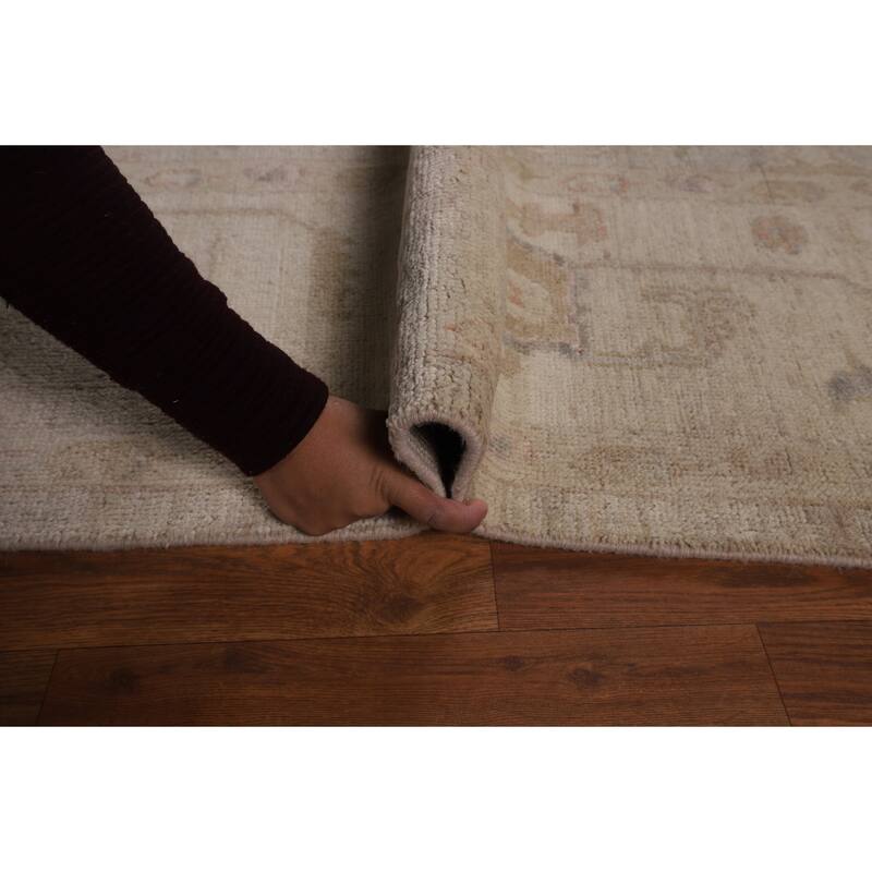 Vegetable Dye Oushak Turkish Area Rug Handmade Bedroom Wool Carpet - 8'0"x 9'10"
