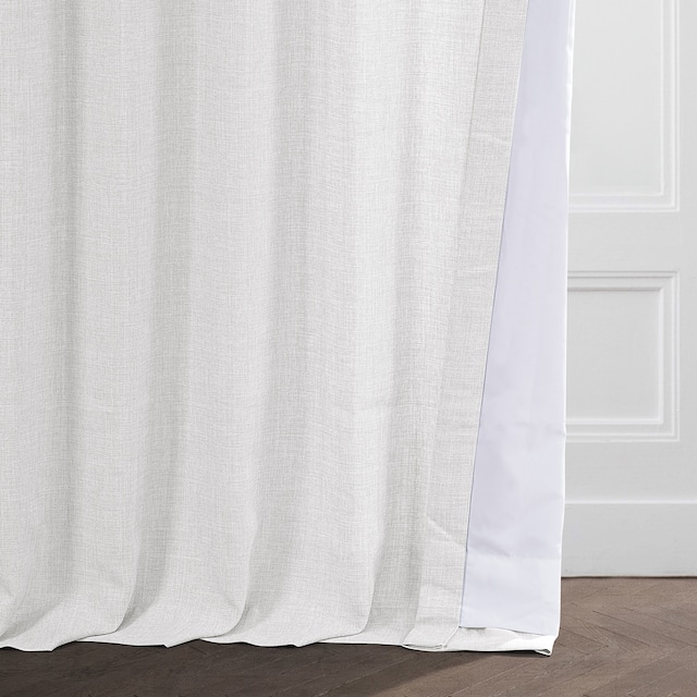 Exclusive Fabrics Italian Faux Linen Curtain (1 Panel)