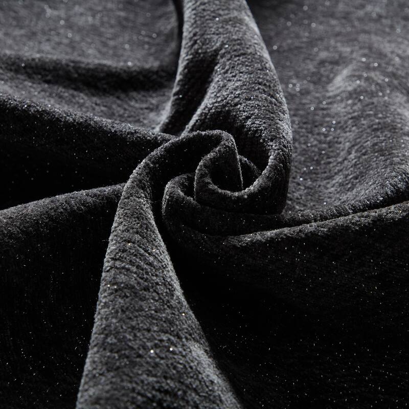 Modern Oversized Modular Sectional Sofa, DIY Combination, No Assembly, Sparkling Chenille, Black