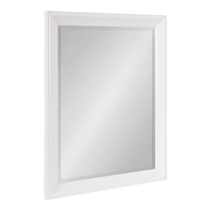 Kate and Laurel Kalla Rectangle Bathroom Wall Mirror - 22x28 - White