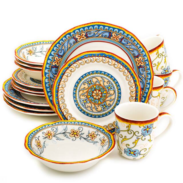 Euro Ceramica Duomo 16 Piece Stoneware Dinnerware Set (Service for 4)