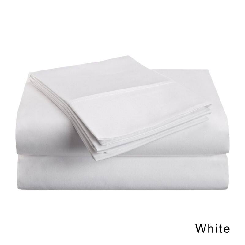 Superior Brushed Microfiber Solid Deep Pocket Sheet Set - California King - White