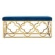 preview thumbnail 10 of 27, SAFAVIEH Fleur Moroccan Glam Velvet Rectangle Bench - 44.5" x 16.5" x 19"