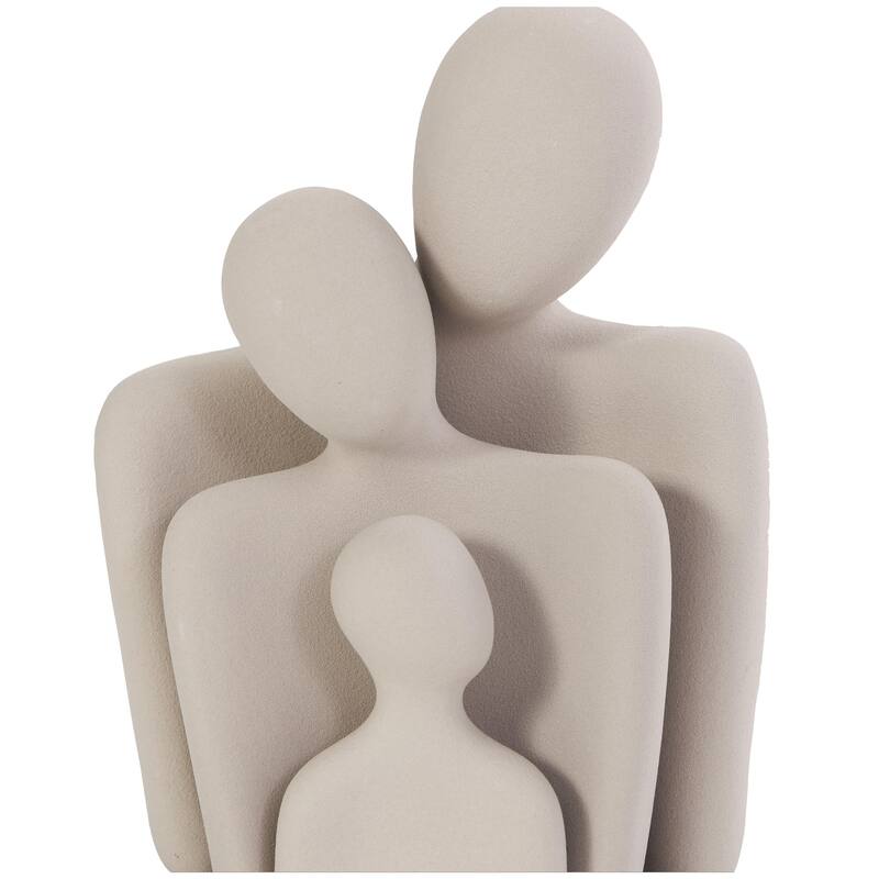 Ceramic People Nesting Family Decorative Sculpture - Set of 3 Cream - Roche River Decor