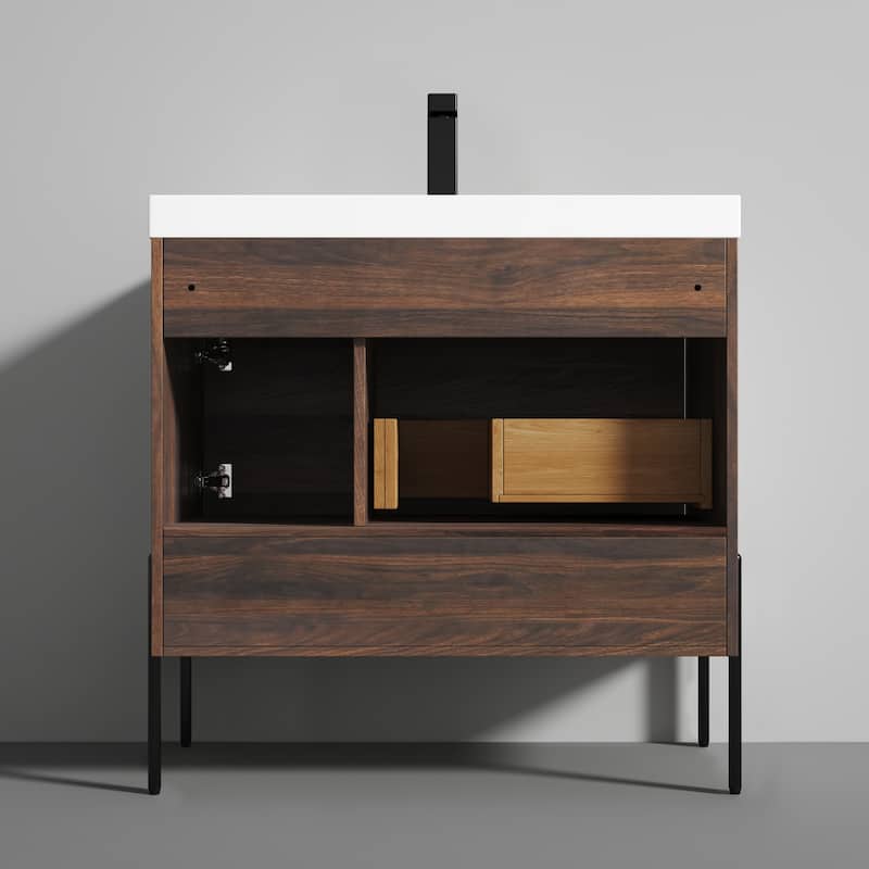 Blossom Turin 36 Inch Freestanding Bathroom Vanity with Acrylic Sink